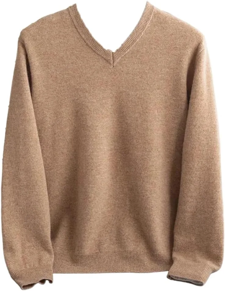 

Мужской свитер из мериносовой шерсти с v-образным вырезом