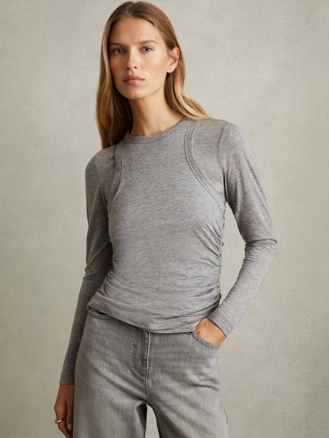 

Двухслойный топ из смеси шерсти charlie Reiss, серый