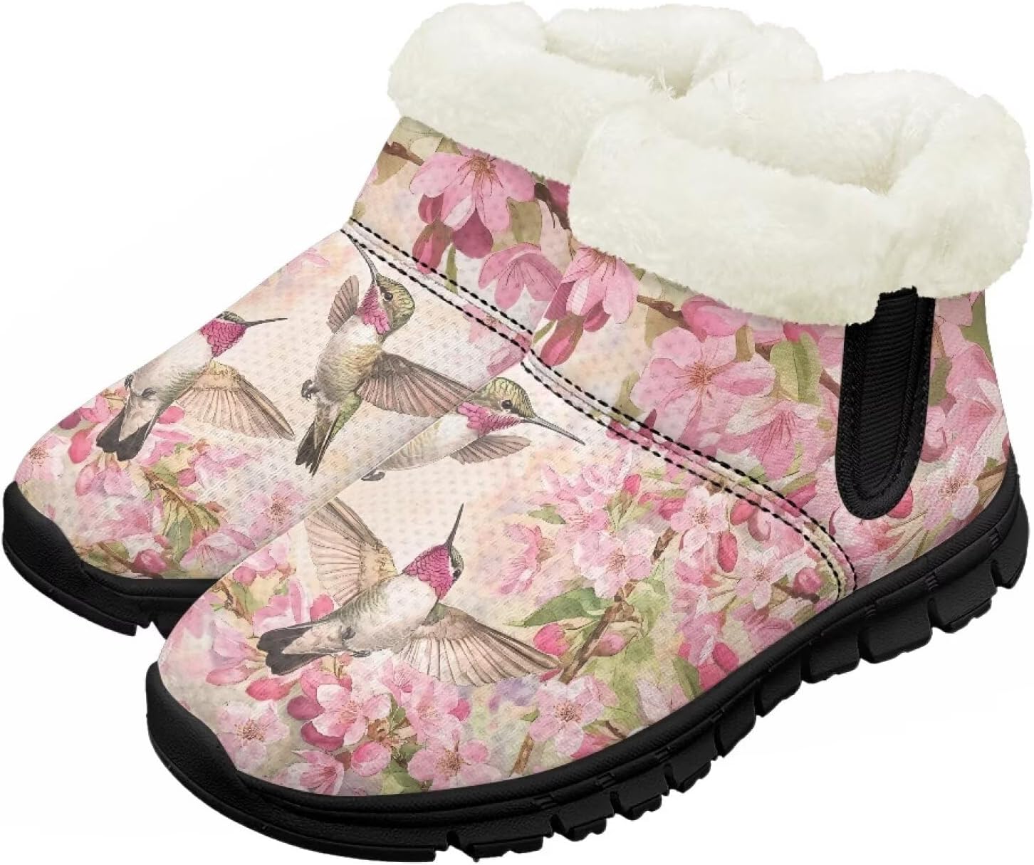 

Зимние ботинки Chririnla для малышей, мальчиков и девочек, теплые низкие ботинки с искусственным мехом для холодной погоды на улице, розовый