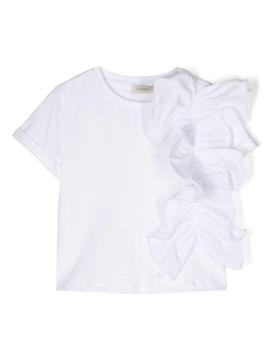 

Twinset футболка со сборками, белый