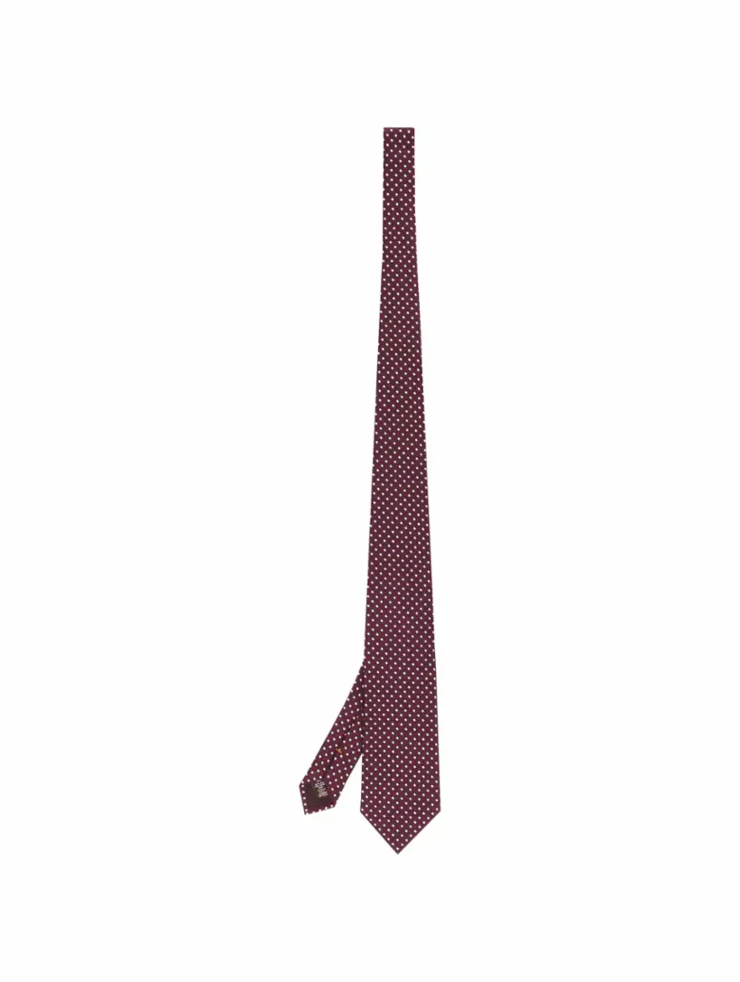 

Шелковый галстук с узором Zegna, бордовый
