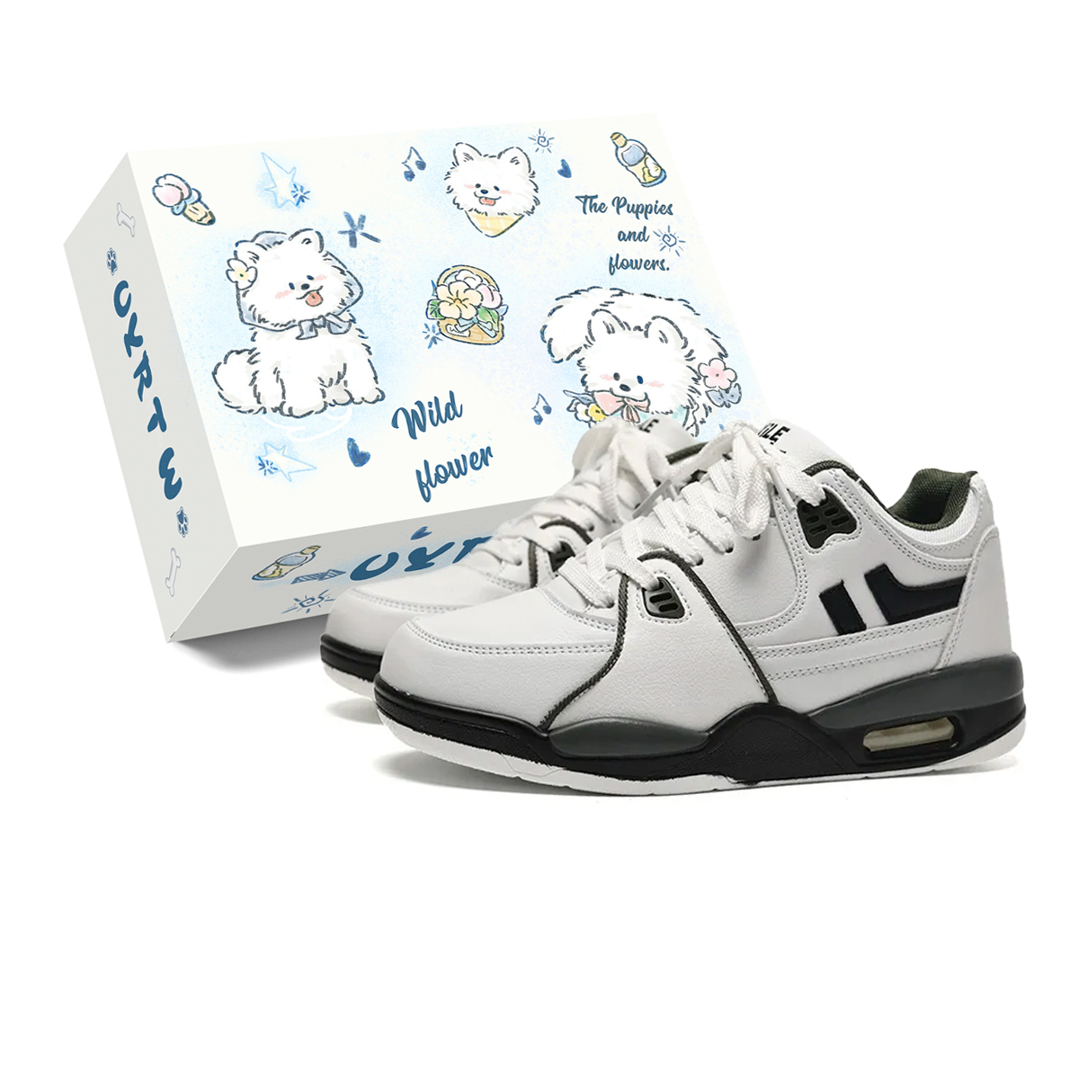 

UYRTW Скользоустойчивые легкие низкие скейтерские кроссовки на платформе унисекс белый армейский зеленый, цвет White Army Green