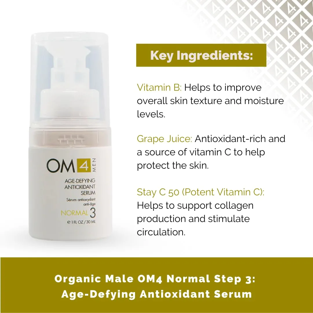Сыворотка Organic Male — OM4 Normal STEP : Антивозрастная антиоксидантная - легкое антивозрастное средство для — фото 4