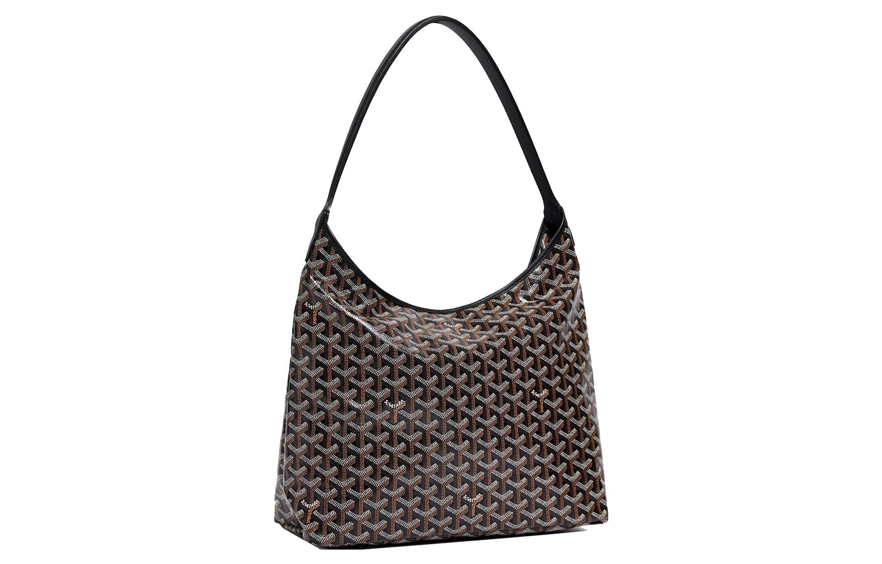 

GOYARD Женская сумка-хобо Bohème из холста и кожи, комбинированная, черная
