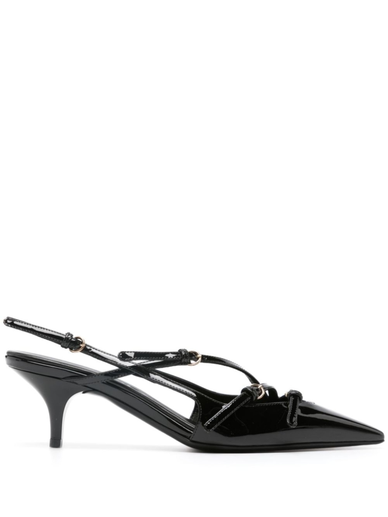 Туфли-лодочки с пряжкой Miu Miu, черный