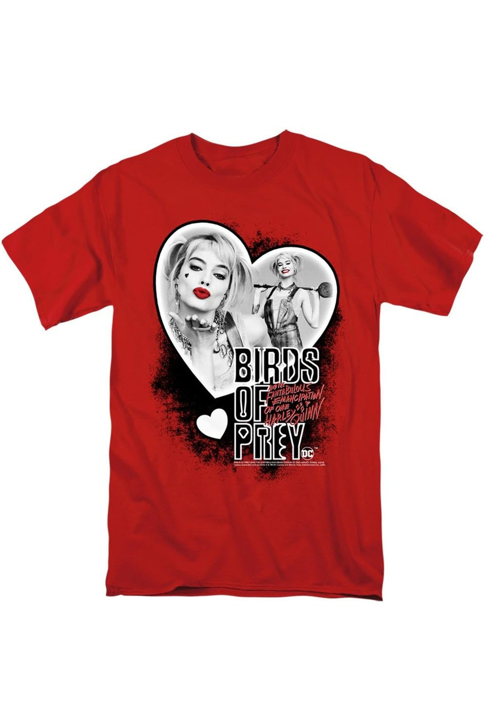 

Футболка с коротким рукавом для взрослых Birds Of Prey Heart Harley Gildan, красный