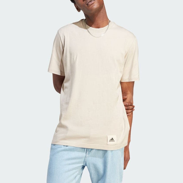 Футболка adidas Lounge Tee 'Wonder Beige', бежевый — фото 2