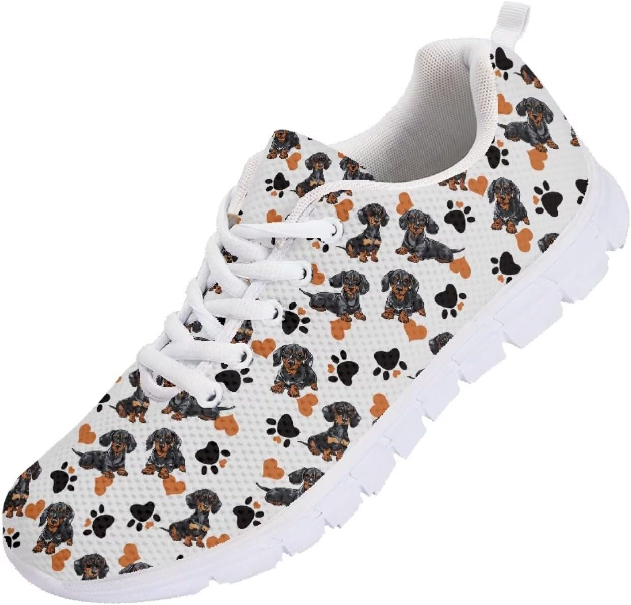 

Женские кроссовки для бега, обувь для путешествий и прогулок, мужские стильные кеды, легкие для тенниса и спортивных занятий Getelinseng, Dachshund Paw Print
