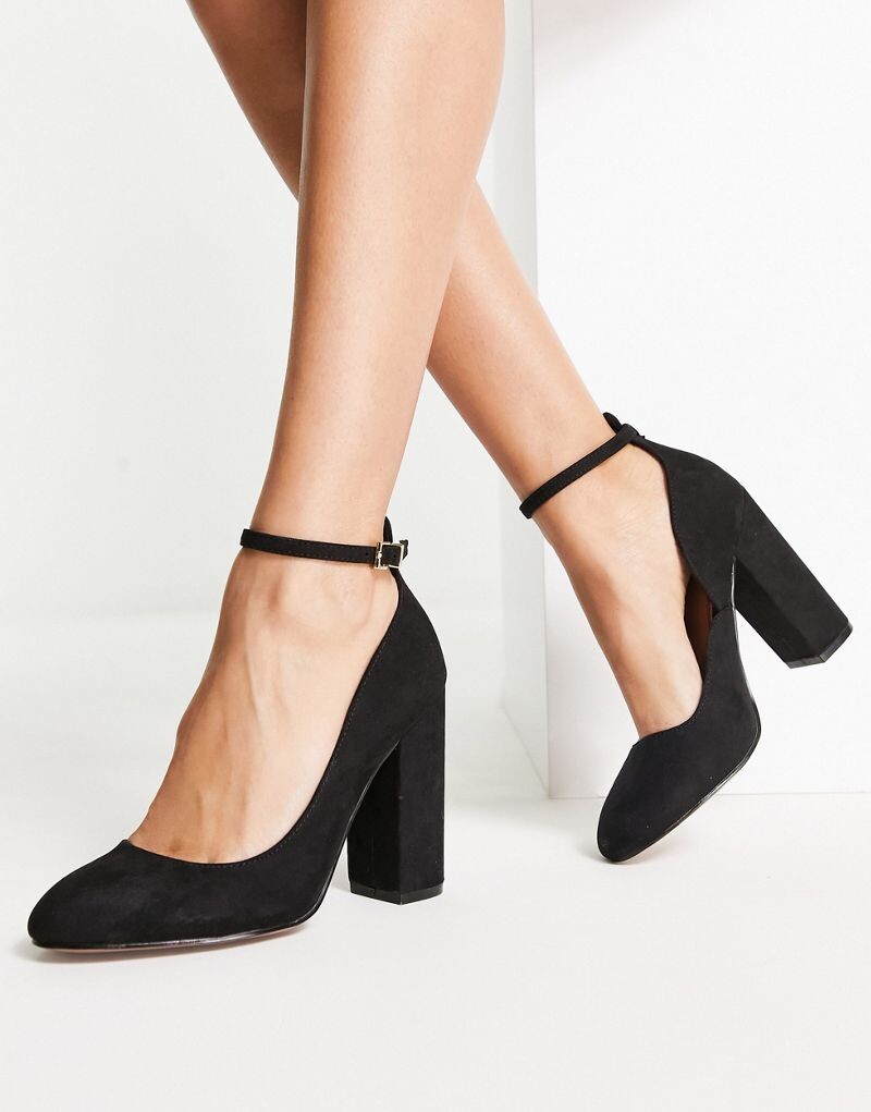 

Черные туфли на высоком каблуке ASOS DESIGN Placid