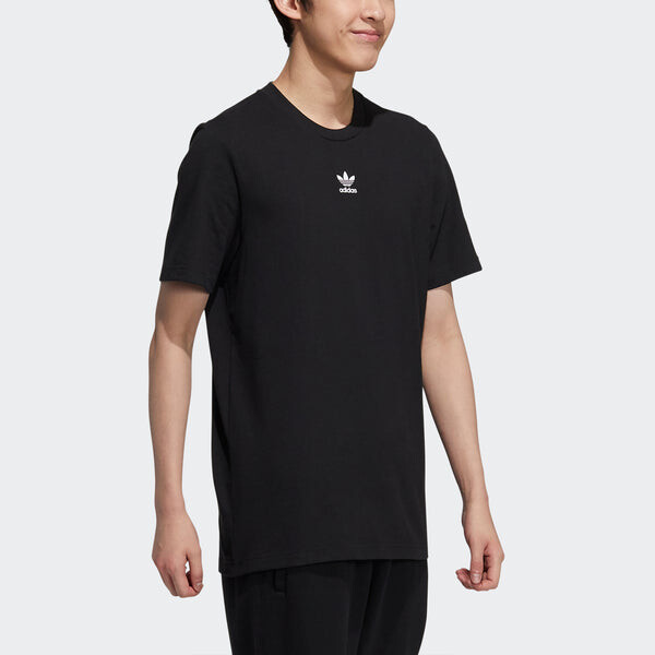 Футболка Men's adidas originals Ts Ss Tee Logo Printing Round Neck Sports Short Sleeve Black T-Shirt, мультиколор — фото 4