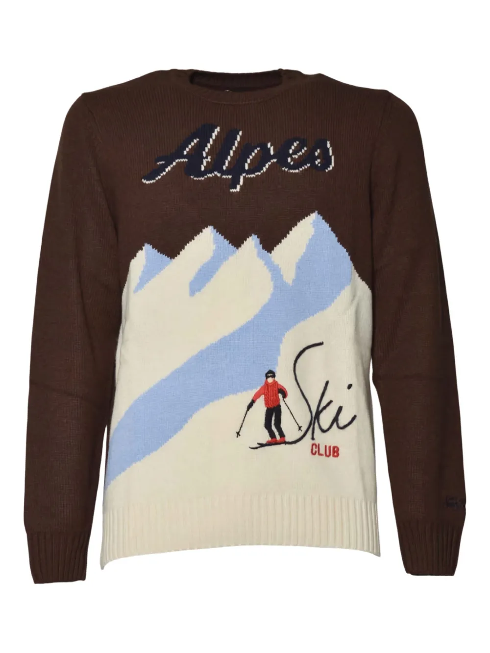 

Свитер с круглым вырезом Mc2 Saint Barth, коричневый