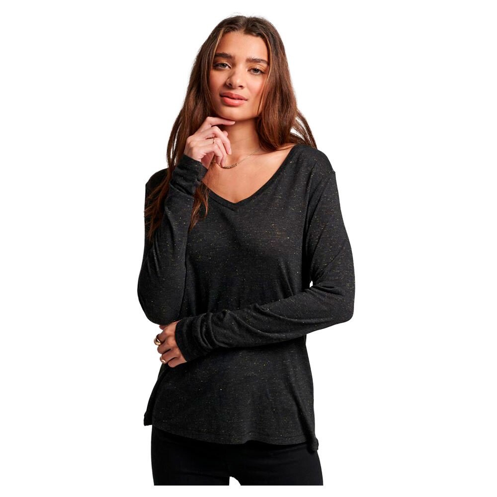 

Футболка Superdry W6011808A Long Sleeve V Neck, черный
