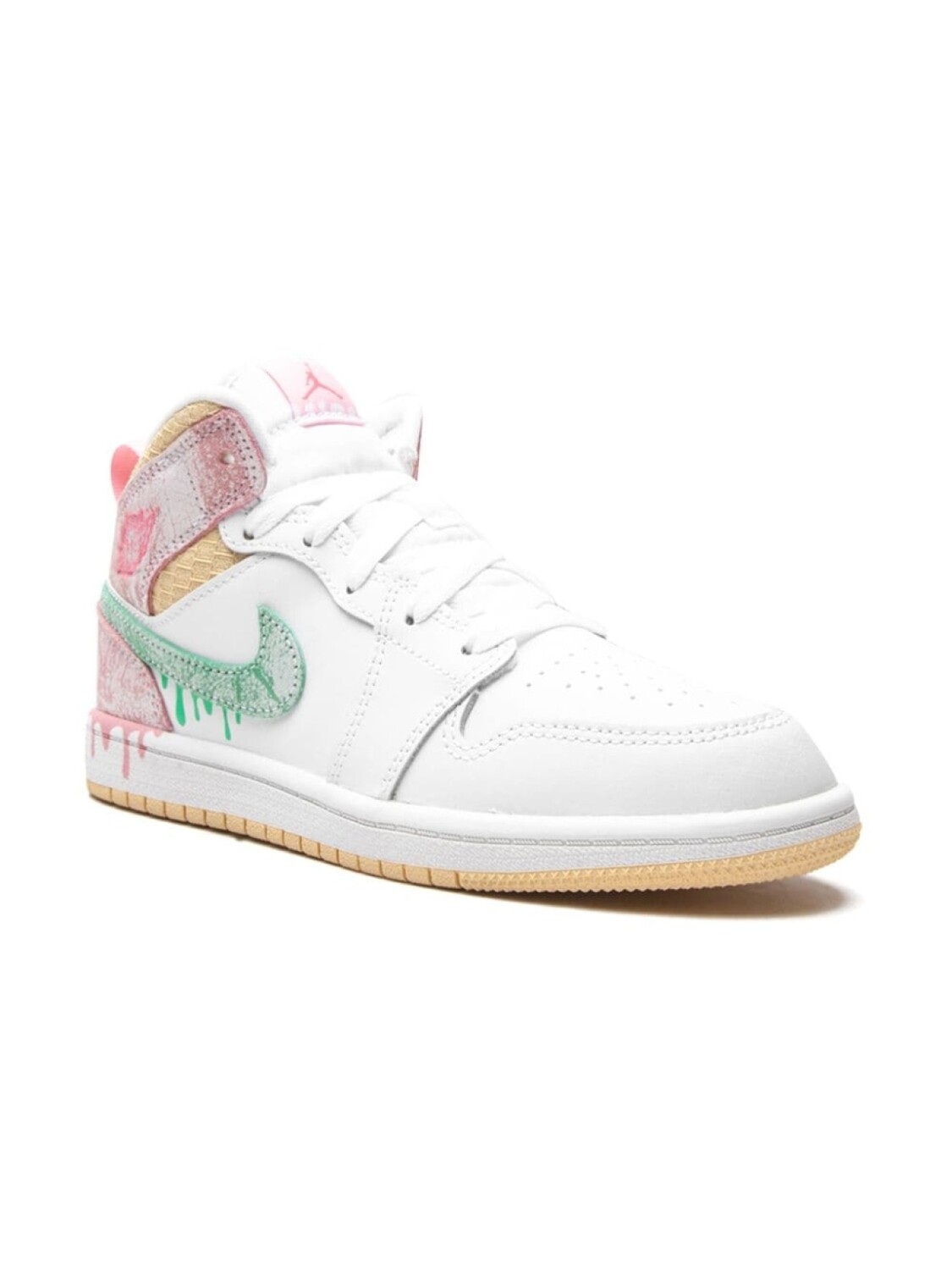 

Кроссовки Jordan 1 Mid SE Paint Drip Jordan Kids, белый