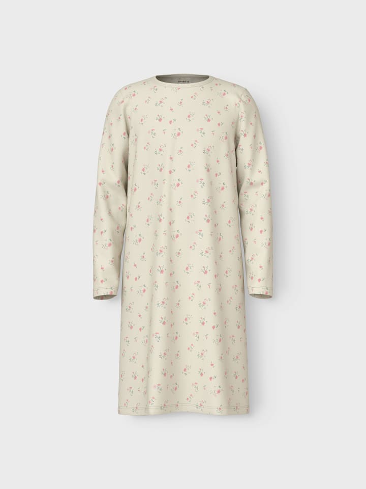 Ночная рубашка с длинными рукавами NKFNIGHTGOWN FLOWER в цвете горлица name it — фото 4