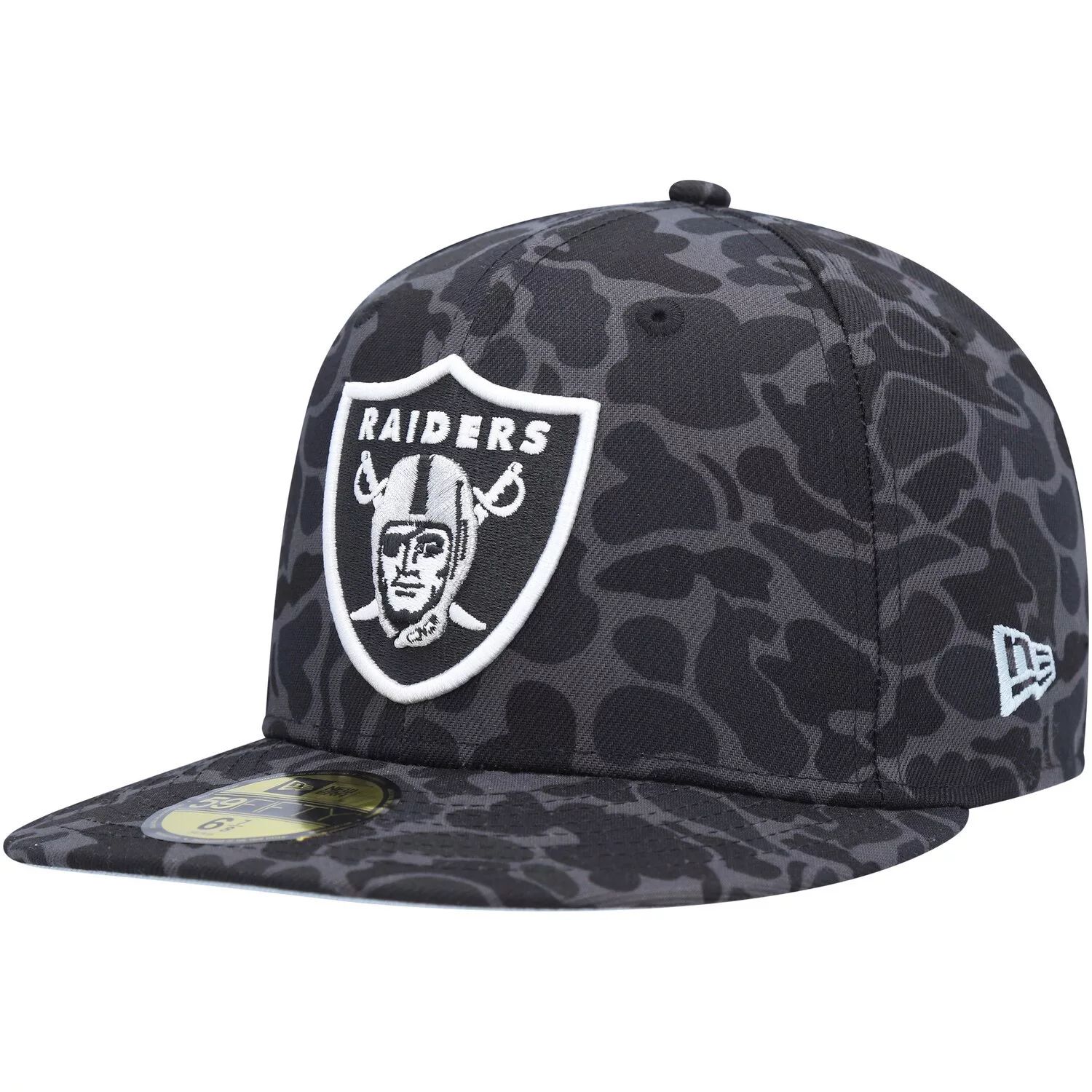 

Мужская облегающая шляпа New Era Black Las Vegas Raiders Amoeba Camo 59FIFTY