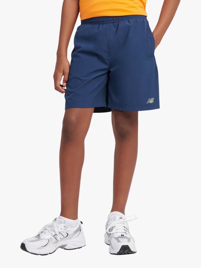 Детские шорты с вышитым логотипом New Balance, Navy