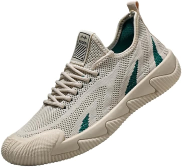 

Мужские кроссовки большого размера с легкой дышащей сеткой - Простая и удобная спортивная обувь Spkfhd, бежевый