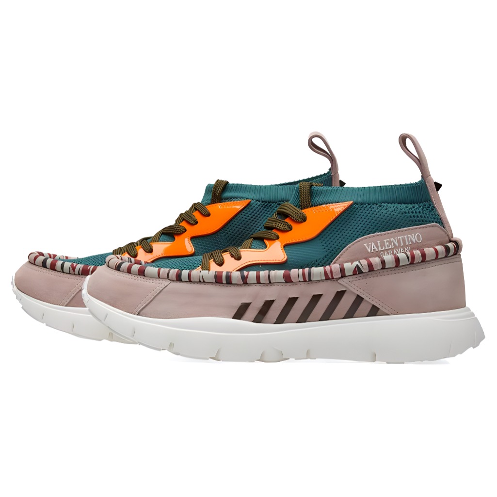 

Valentino Кроссовки Heroes Tribe «Оливково-оранжевый флуоресцентный»