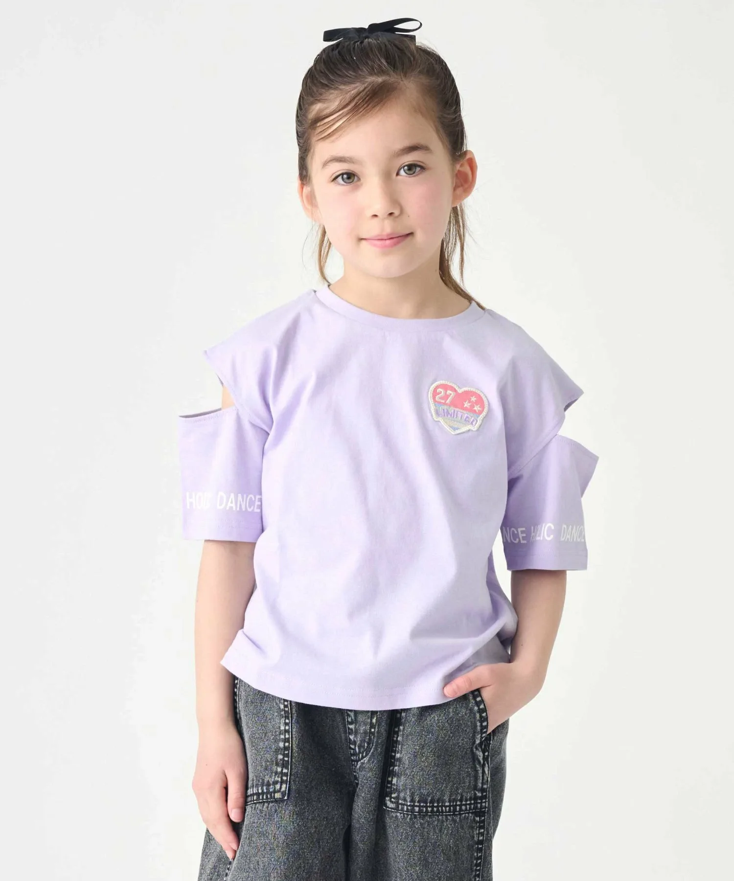Футболка с коротким рукавом и нашивкой Ever Closet, Blue Lavender