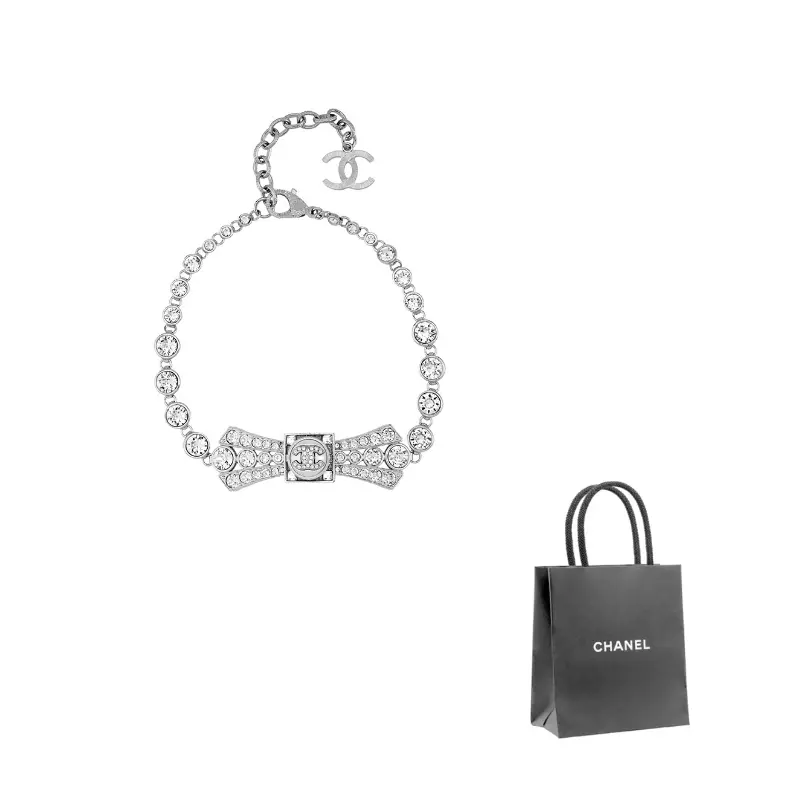 

CHANEL 23S синтетический фианит/стразы, перламутр, металлическое ожерелье women's