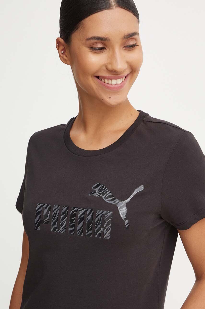 

Хлопковая футболка Puma, черный