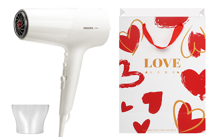 

Фен BHD501 2200W с горячим и холодным воздухом BHD501 Philips, White (White Heart Set)