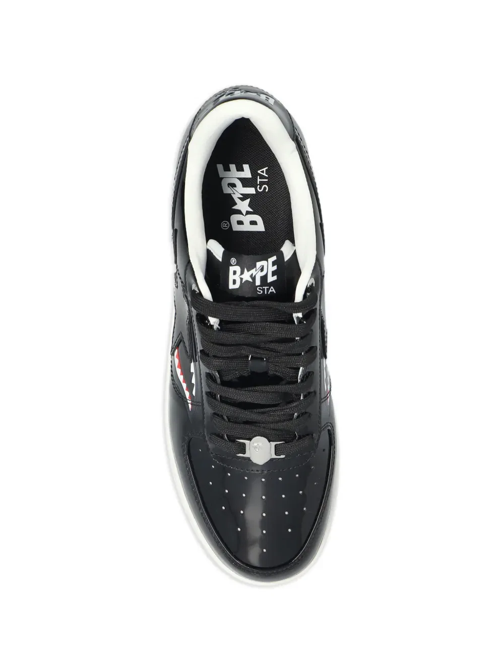 Кожаные кроссовки Shark Star A Bathing Ape, черный — фото 3