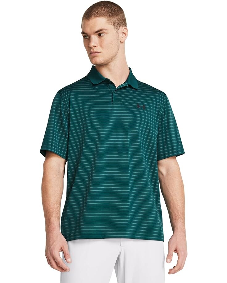 

Поло Under Armour Golf Performance 3.0 Novelty, цвет Hydro Teal/Circuit Teal/Black