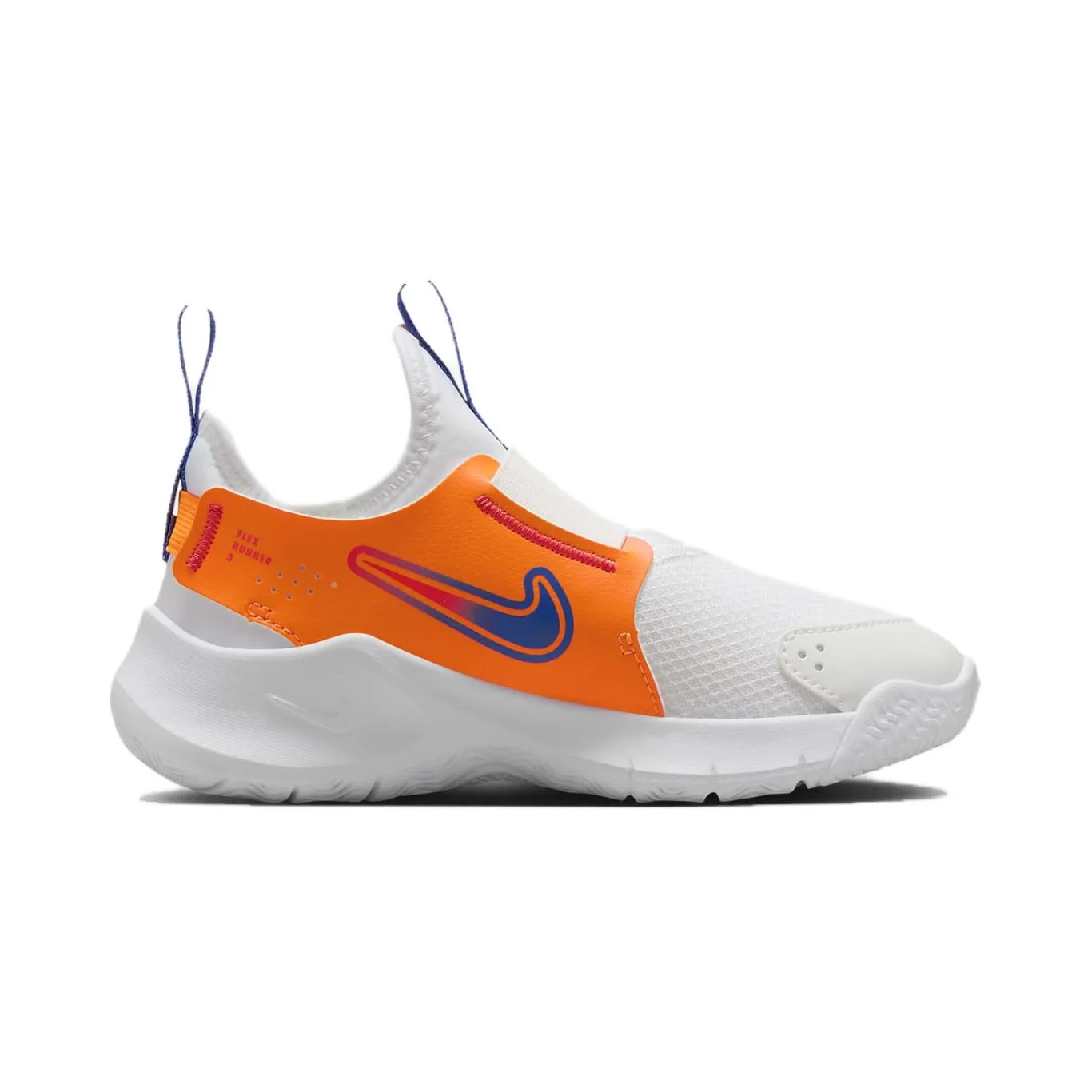 Nike Flex Runner 3 удобные и легкие износостойкие низкие детские кроссовки белые оранжевые — фото 3