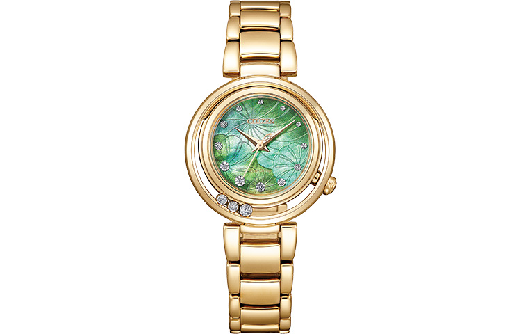 

CITIZEN Часы L Series Solar Quartz Movement Stainless Steel Strap Watch 30mm Women's Watch Green Dial, EM1113-82Y
