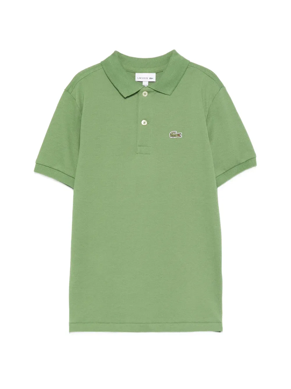 Рубашка поло из пике Lacoste Kids, зеленый