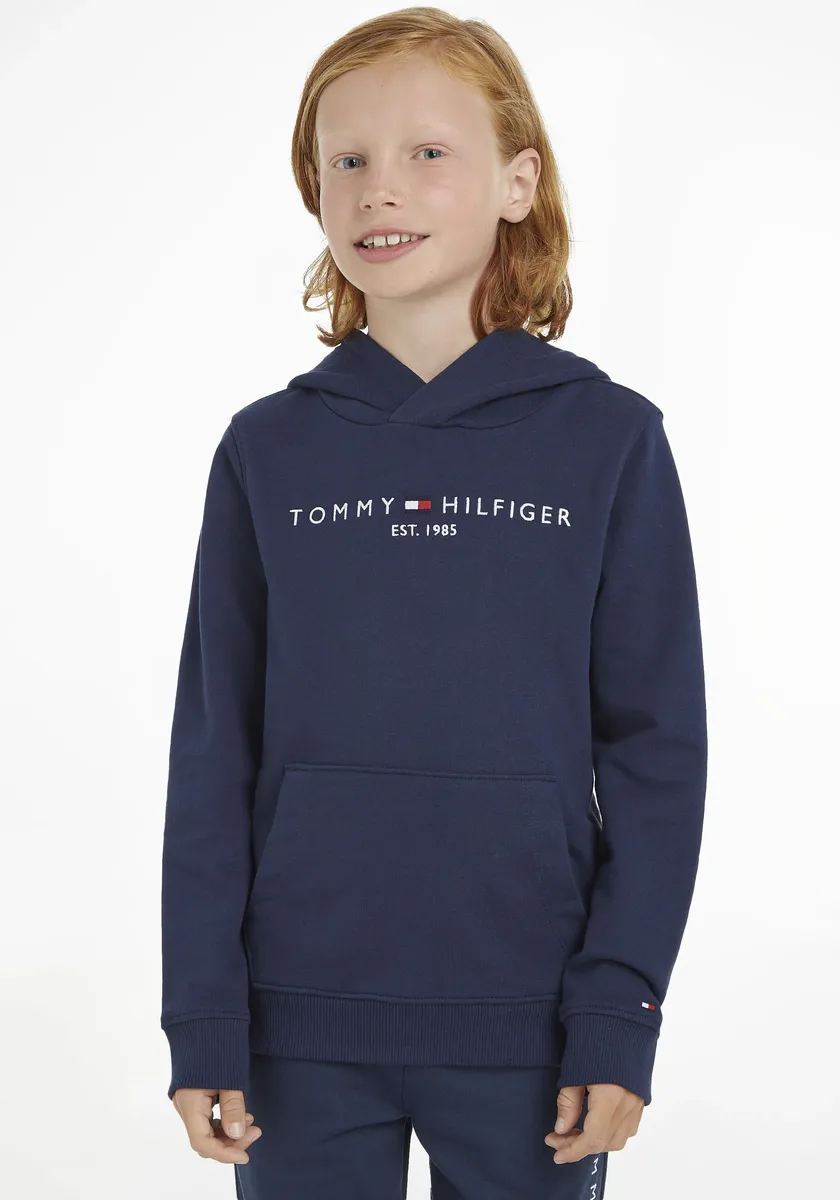 Толстовка с капюшоном Tommy Hilfiger "ESSENTIAL HOODIE" для мальчиков и девочек, цвет морской волны — фото 2