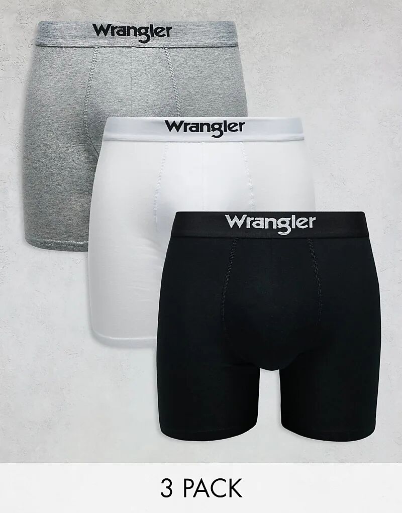

Боксеры 3 шт Wilkins средней длины Wrangler белого цвета