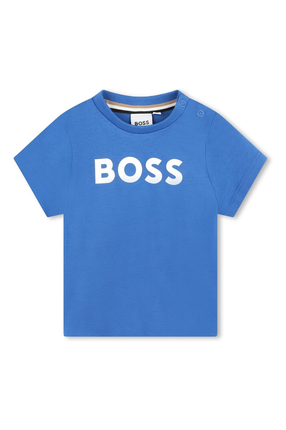 

Футболка с короткими рукавами и логотипом Boss, синий