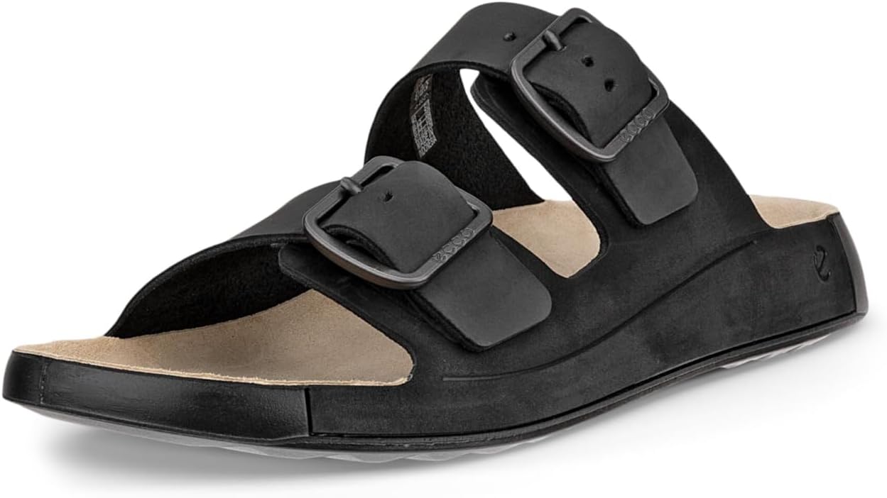 

Мужские сандалии ECCO Cozmo с двумя ремешками и пряжкой, черный