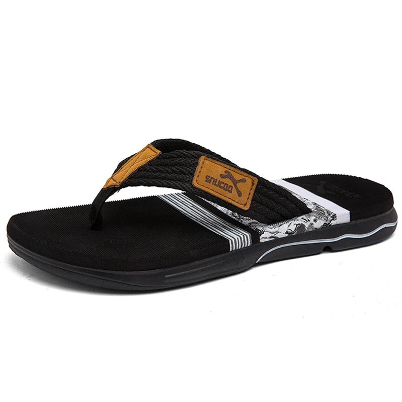 

Мужские шлепанцы с резиновой подошвой, устойчивые к запахам, износостойкие и нескользящие YUZHAOLIN, Black