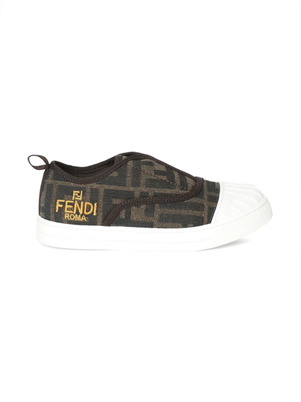 

Кроссовки с узором FF FENDI KIDS, коричневый