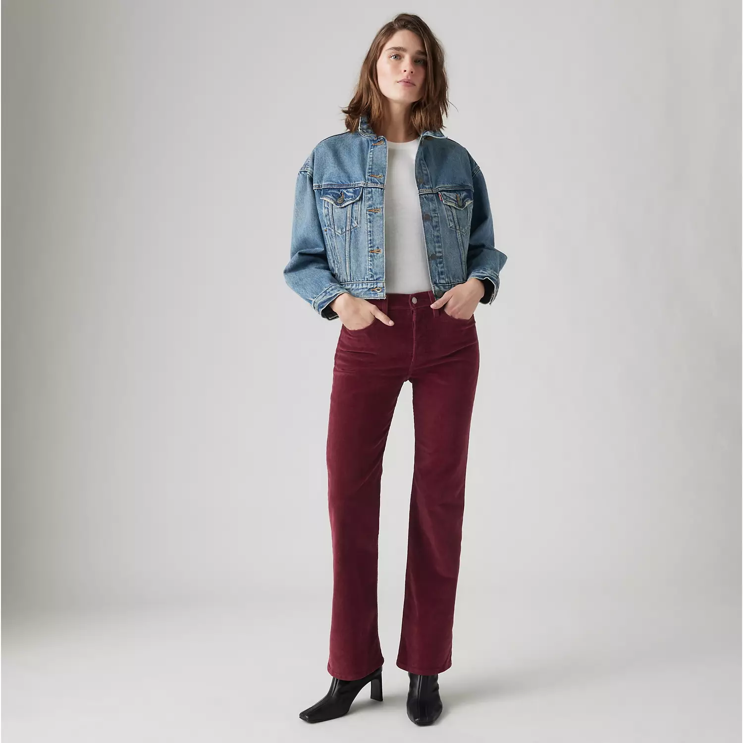 

Женские джинсы на танкетке Bootcut Levi's, цвет Pale Mauve