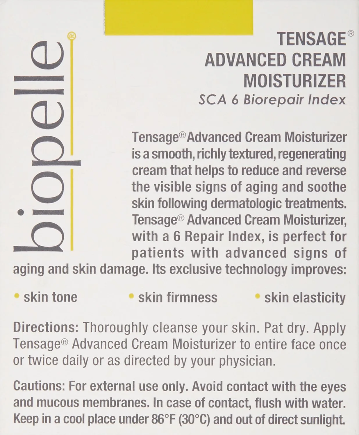 Крем для лица Biopelle — Увлажняющий Tensage Growth Factor Advanced с SCA 6 Biorepair Index, муцином улитки, 30 мл — фото 3