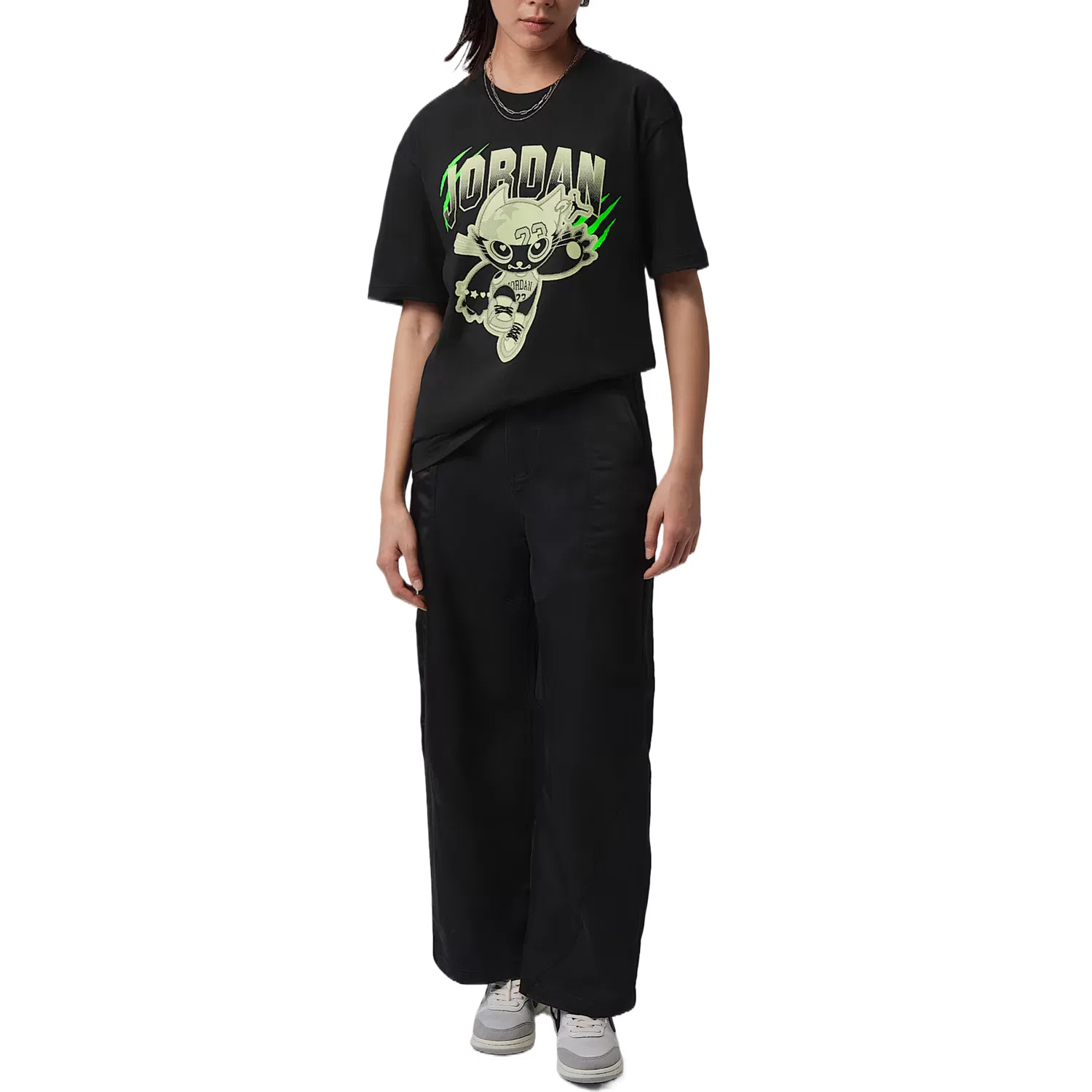 Женская футболка с опущенным плечом Drop Shoulder Sleeve Jordan, Black — фото 4