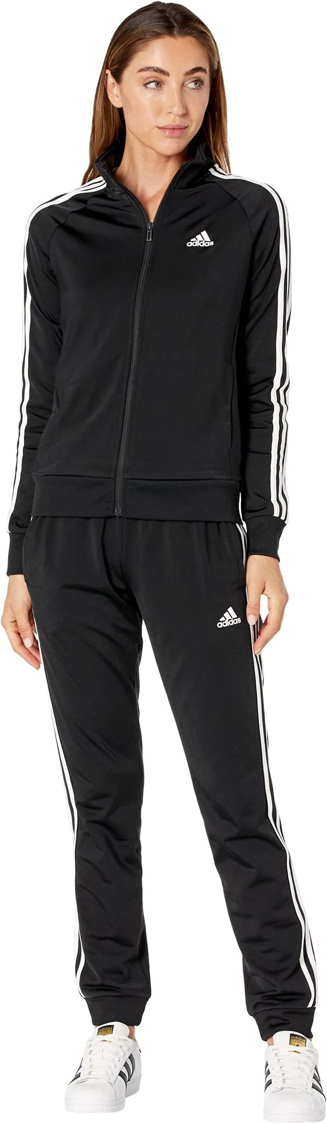 Брюки adidas Essential 3-Stripes Tricot Pants, черный — фото 4