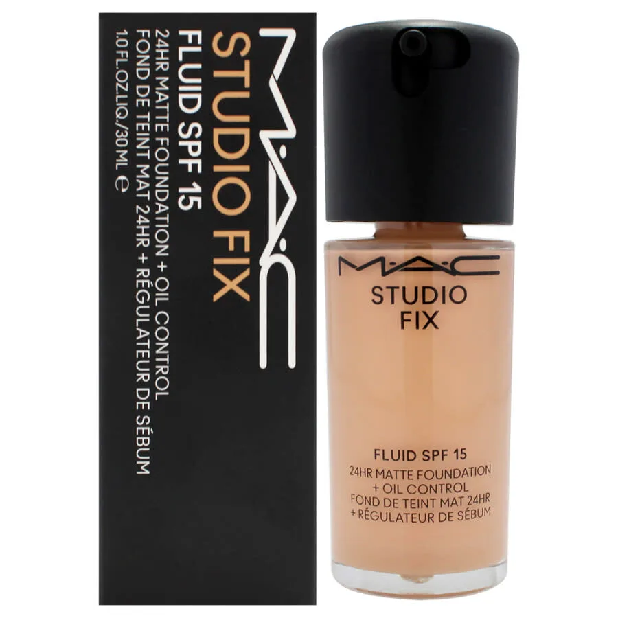 Жидкая стойкая тональная основа Mac Ladies Studio Fix SPF 15 24 часа матовая, 30 мл, NW22 Теплый бежевый с розовым подтоном, макияж 773602643134