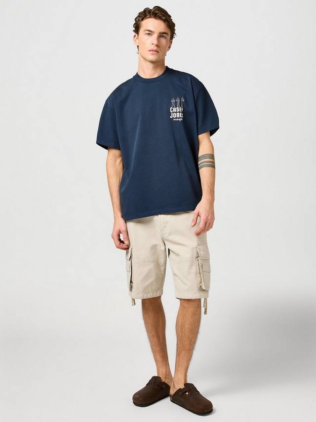 

Футболка Casey Jones с коротким рукавом и принтом, обычный крой, хлопок Wrangler, Navy