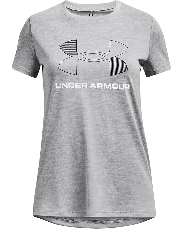 

Толстовка Under Armour Kids Tech Big Logo Twist Short Sleeve T-Shirt, цвет Mod Gray/White