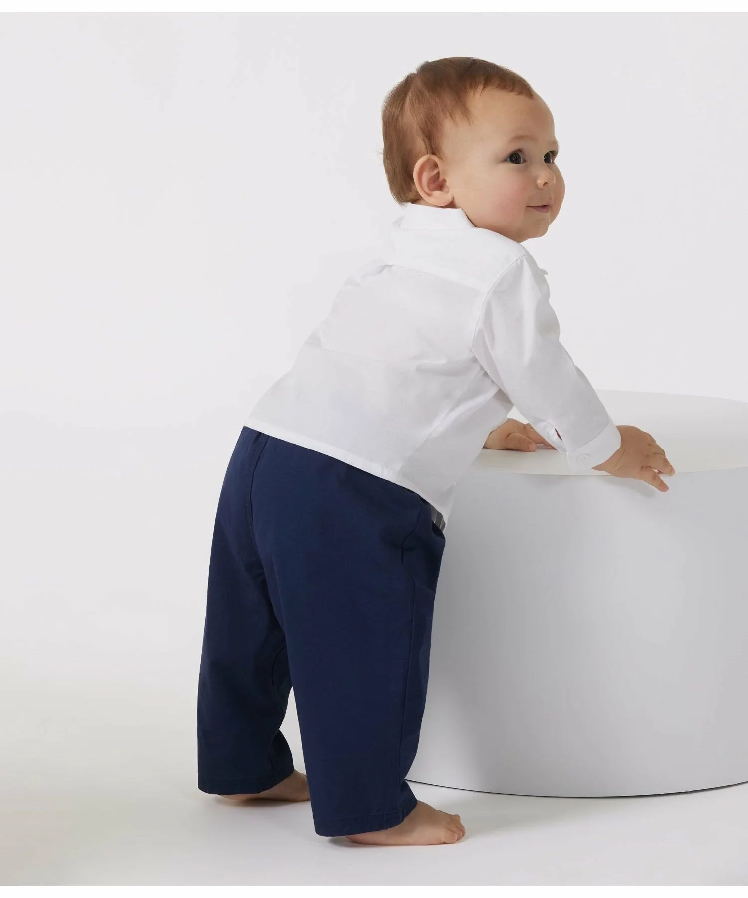 Брюки из саржи PETIT BATEAU, Navy