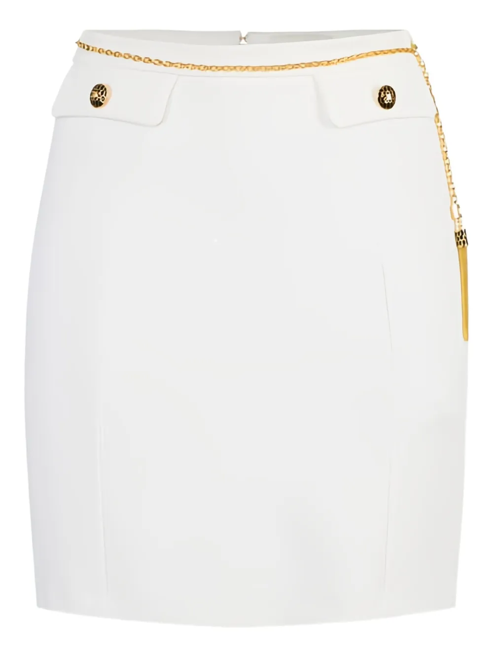 

Мини-юбка с цепочным ремнем Elisabetta Franchi, белый