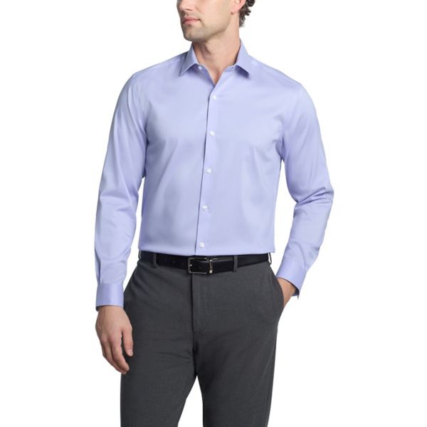 

Мужская облегающая рубашка из ультрамнущегося материала Van Heusen, цвет iris
