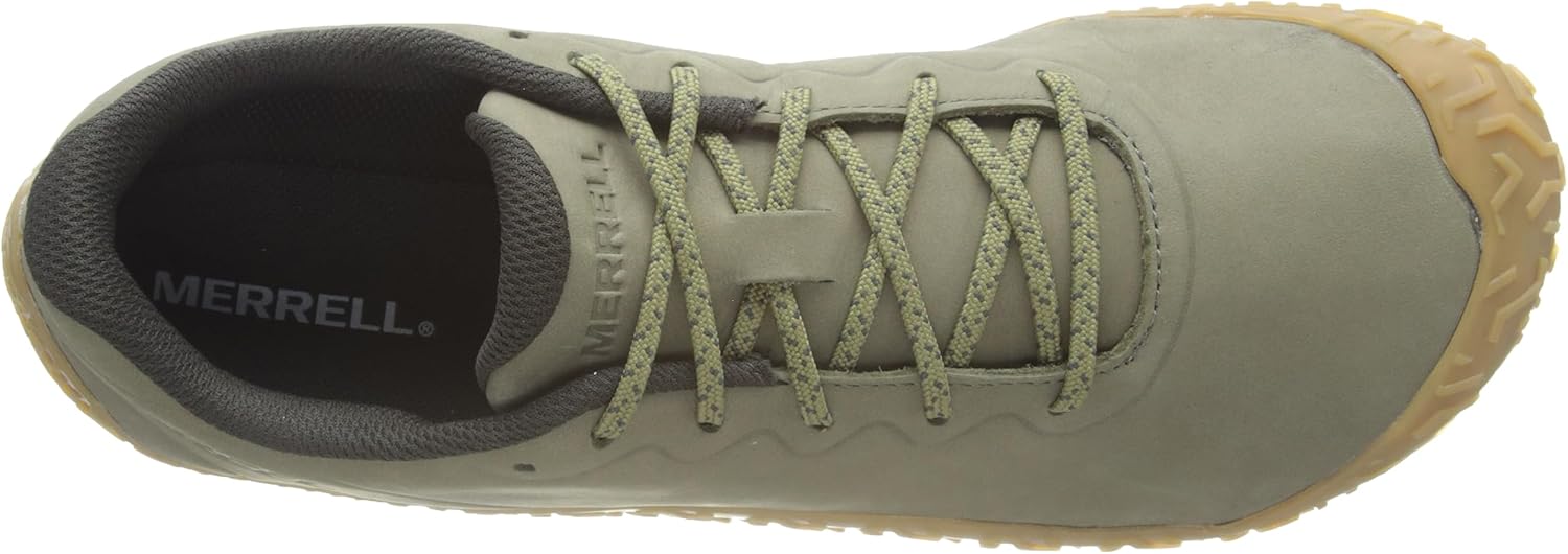 Мужские кроссовки для трейлраннинга Merrell Vapor Glove 6 из кожи, зеленый — фото 3