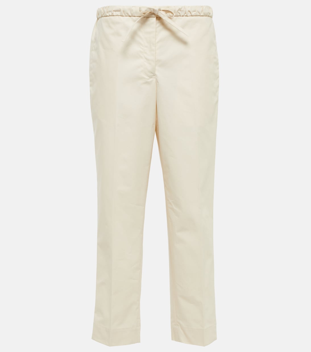 

Хлопковые брюки с высокой талией Jil Sander, Natural
