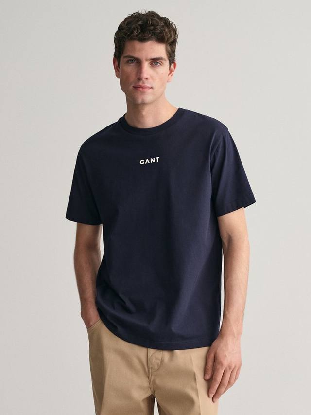 

Футболка с логотипом cntr GANT, цвет 433 Evening Blue
